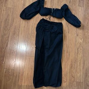 Long skirt two piece set